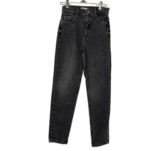 Zara Woman Black Wash High‎ Rise Mom Jeans Classic Denim Pants Size 2